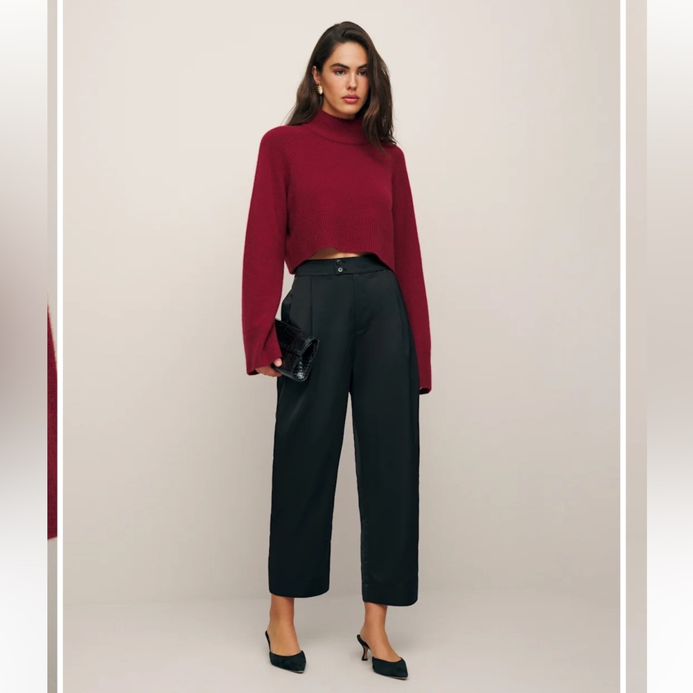 Reformation Gray Pant Black - Size 8